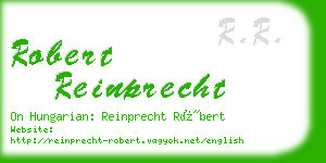 robert reinprecht business card